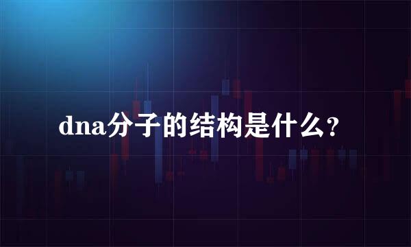 dna分子的结构是什么？