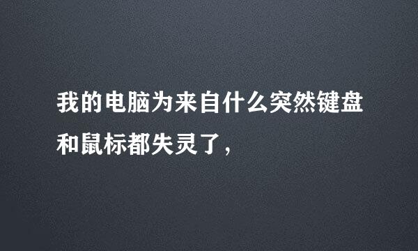 我的电脑为来自什么突然键盘和鼠标都失灵了，