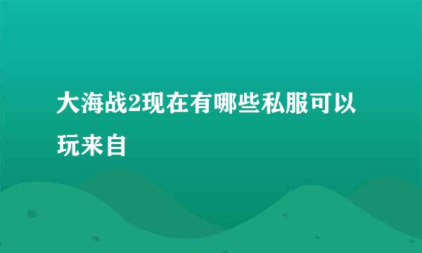 大海战2现在有哪些私服可以玩来自