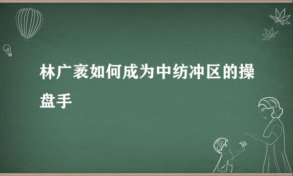 林广袤如何成为中纺冲区的操盘手