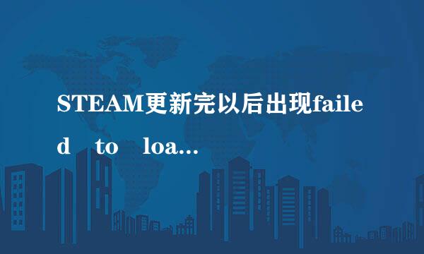 STEAM更新完以后出现failed to load……怎么办？