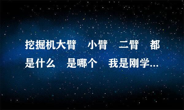 挖掘机大臂 小臂 二臂 都是什么 是哪个 我是刚学 不懂 谁知道呢 谢谢