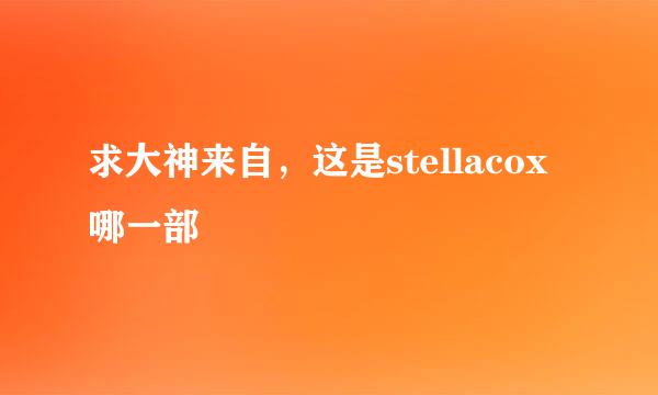 求大神来自，这是stellacox哪一部