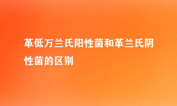 革低万兰氏阳性菌和革兰氏阴性菌的区别