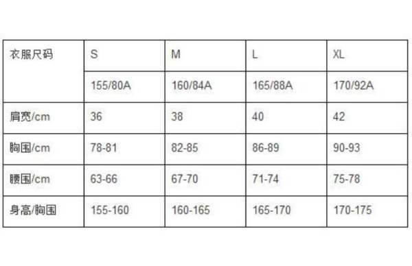 男装M,L号来自对应多大尺码?