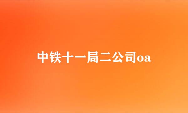 中铁十一局二公司oa