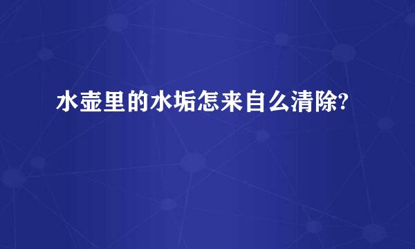 水壶里的水垢怎来自么清除?