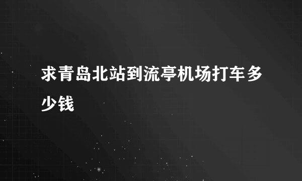 求青岛北站到流亭机场打车多少钱