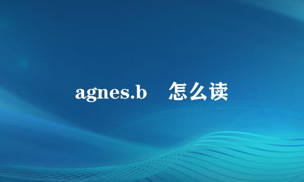 agnes.b 怎么读