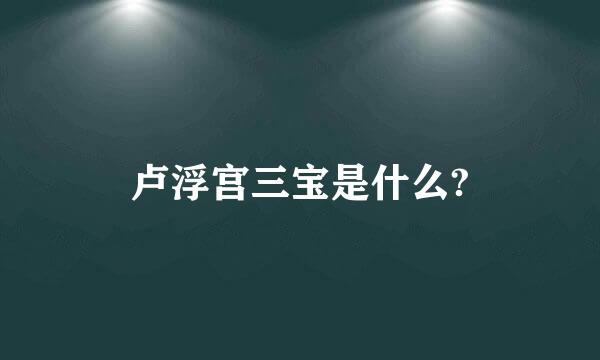 卢浮宫三宝是什么?