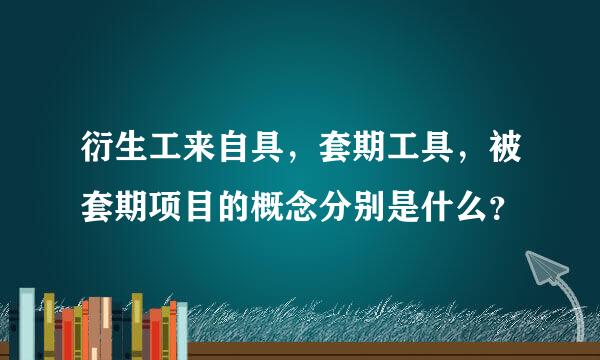 衍生工来自具，套期工具，被套期项目的概念分别是什么？