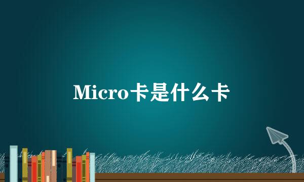 Micro卡是什么卡