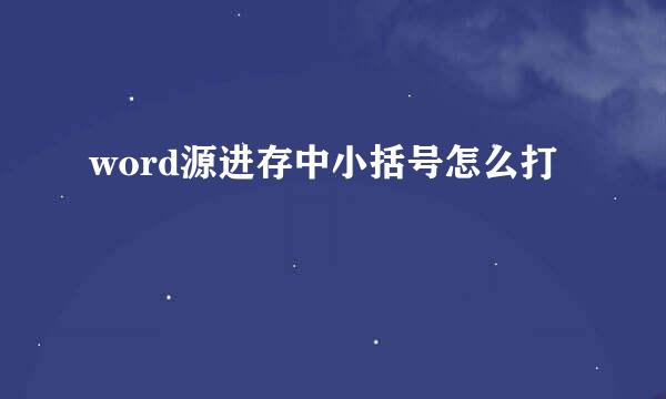 word源进存中小括号怎么打