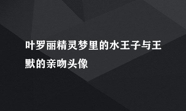 叶罗丽精灵梦里的水王子与王默的亲吻头像