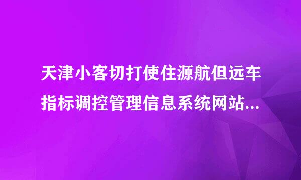 天津小客切打使住源航但远车指标调控管理信息系统网站怎么打不开