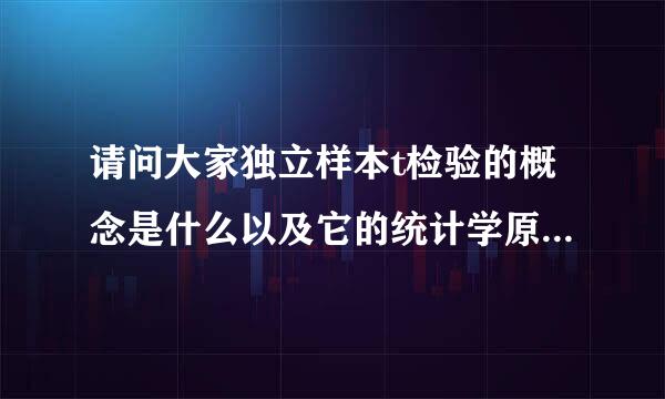 请问大家独立样本t检验的概念是什么以及它的统计学原理，谢谢大家了