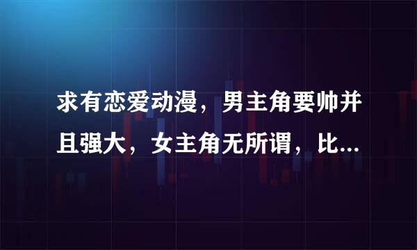 求有恋爱动漫，男主角要帅并且强大，女主角无所谓，比如潘多拉之心，吸血鬼骑士，学生来自会长是女仆，黑猫等