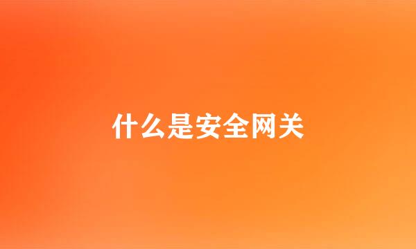 什么是安全网关