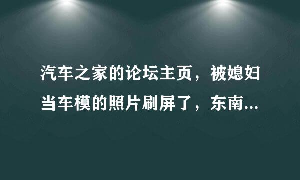 汽车之家的论坛主页，被媳妇当车模的照片刷屏了，东南DX3论坛真的都是车主媳妇吗？