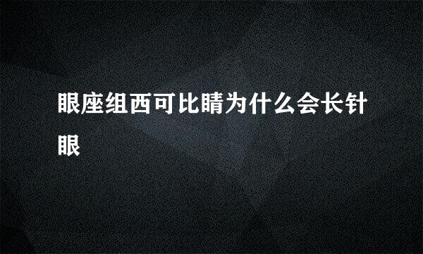 眼座组西可比睛为什么会长针眼