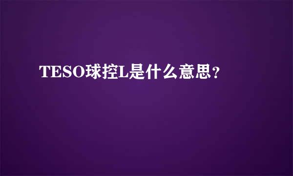 TESO球控L是什么意思？