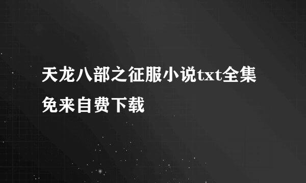 天龙八部之征服小说txt全集免来自费下载