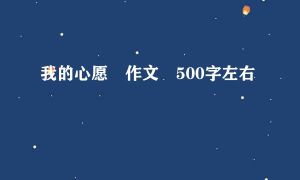 我的心愿 作文 500字左右