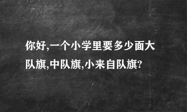 你好,一个小学里要多少面大队旗,中队旗,小来自队旗?