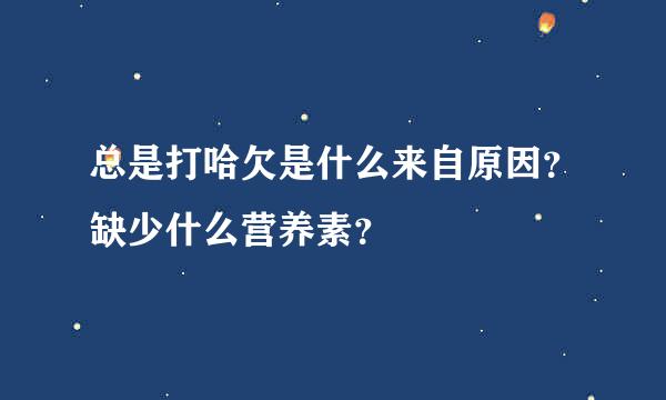 总是打哈欠是什么来自原因？缺少什么营养素？