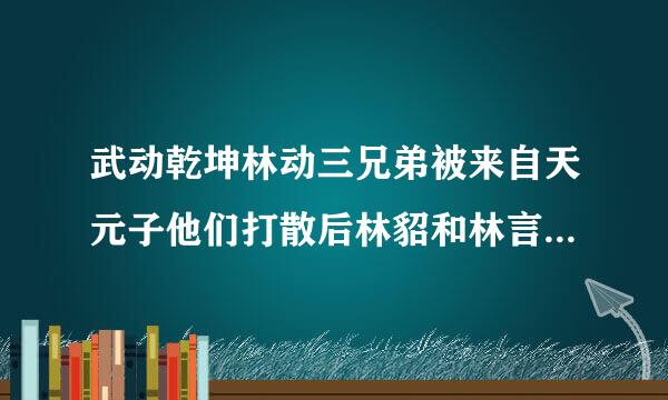 武动乾坤林动三兄弟被来自天元子他们打散后林貂和林言到哪去了，有360问答什么经历?