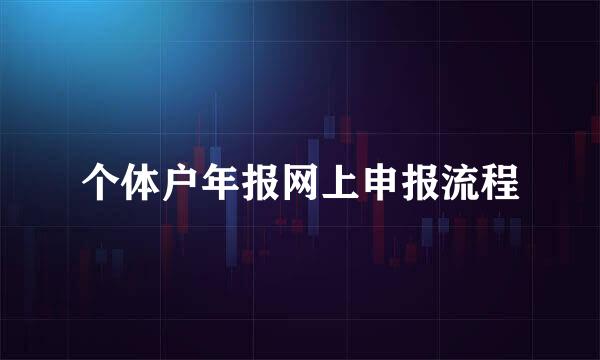 个体户年报网上申报流程