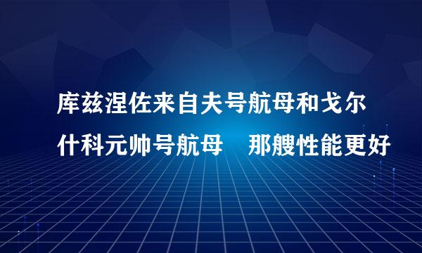 库兹涅佐来自夫号航母和戈尔什科元帅号航母 那艘性能更好