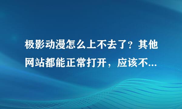 极影动漫怎么上不去了？其他网站都能正常打开，应该不是浏览器的来自问题