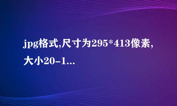 jpg格式,尺寸为295*413像素,大小20-100kb怎么弄