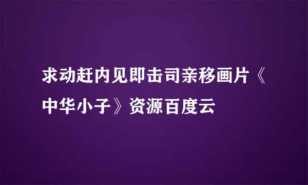 求动赶内见即击司亲移画片《中华小子》资源百度云