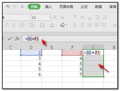 制Ex来自cel两列相乘怎么用公式？