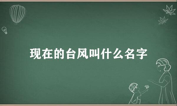 现在的台风叫什么名字