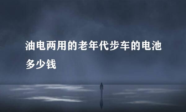 油电两用的老年代步车的电池多少钱