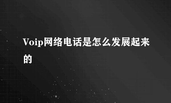 Voip网络电话是怎么发展起来的