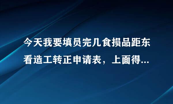 今天我要填员完几食损品距东看造工转正申请表，上面得工作小结怎么写啊？