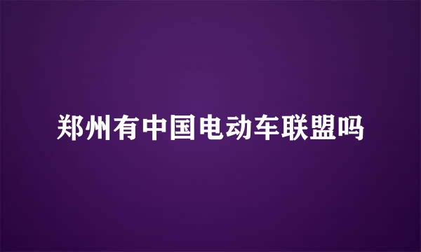 郑州有中国电动车联盟吗