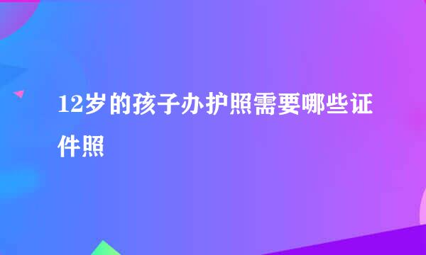 12岁的孩子办护照需要哪些证件照