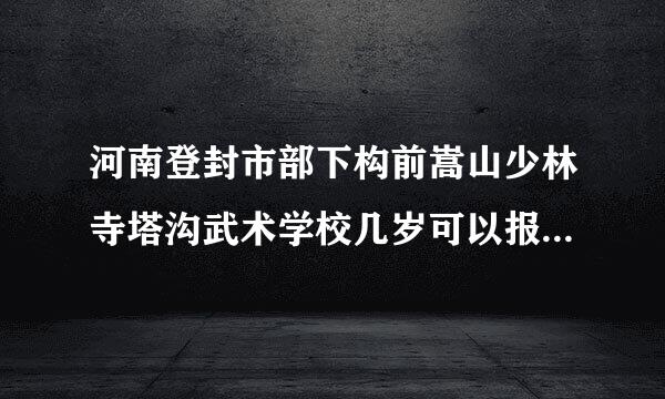 河南登封市部下构前嵩山少林寺塔沟武术学校几岁可以报名学费多少？