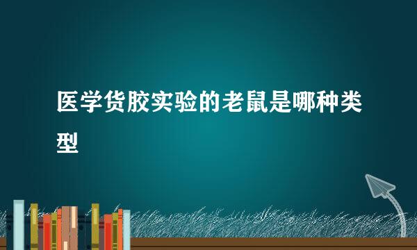 医学货胶实验的老鼠是哪种类型