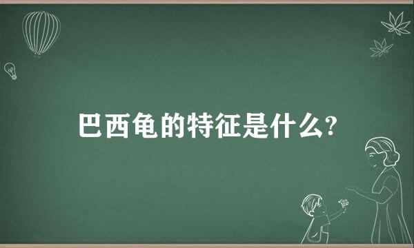 巴西龟的特征是什么?