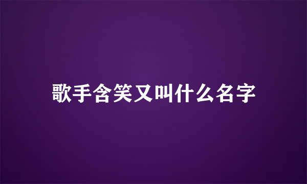 歌手含笑又叫什么名字