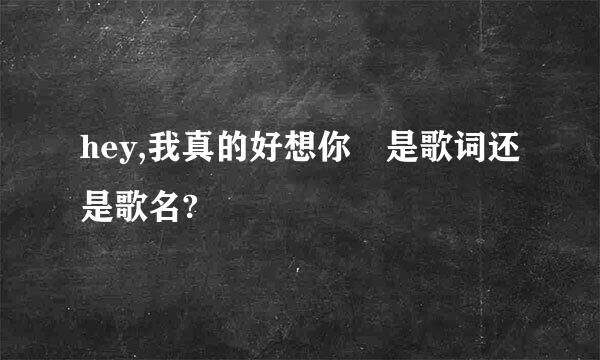 hey,我真的好想你 是歌词还是歌名?