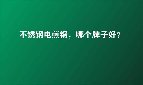 不锈钢电煎锅，哪个牌子好？