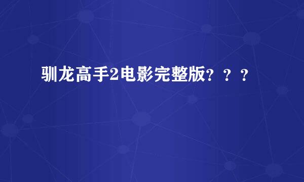 驯龙高手2电影完整版？？？