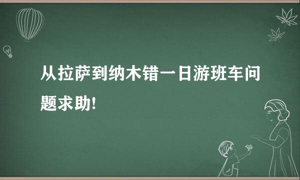 从拉萨到纳木错一日游班车问题求助!